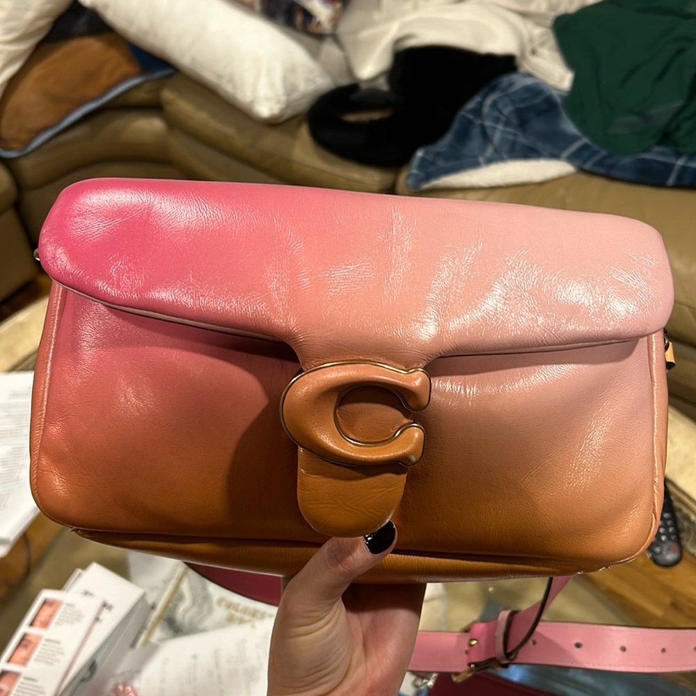 Coach orange/pink crossbody bag